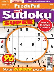 PuzzleLife PuzzlePad Sudoku Super - Issue 34 - 22 February 2024