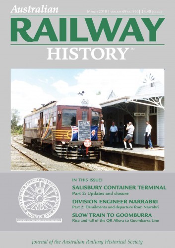 Australian Railway History - March 2018