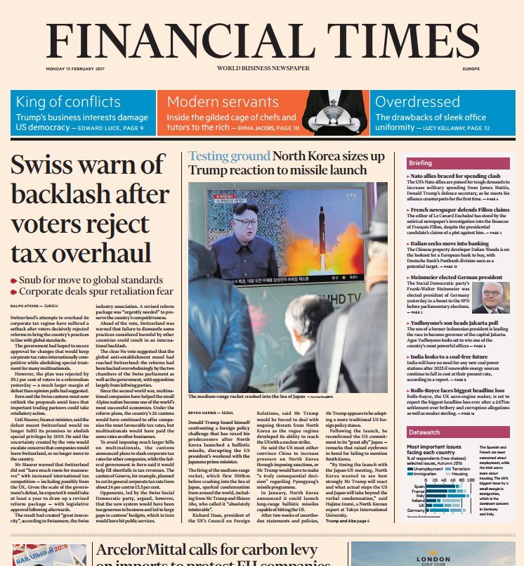 Financial Times Europe 13 February 2017