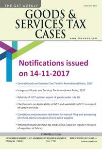 Goods & Services Tax Cases — November 21, 2017